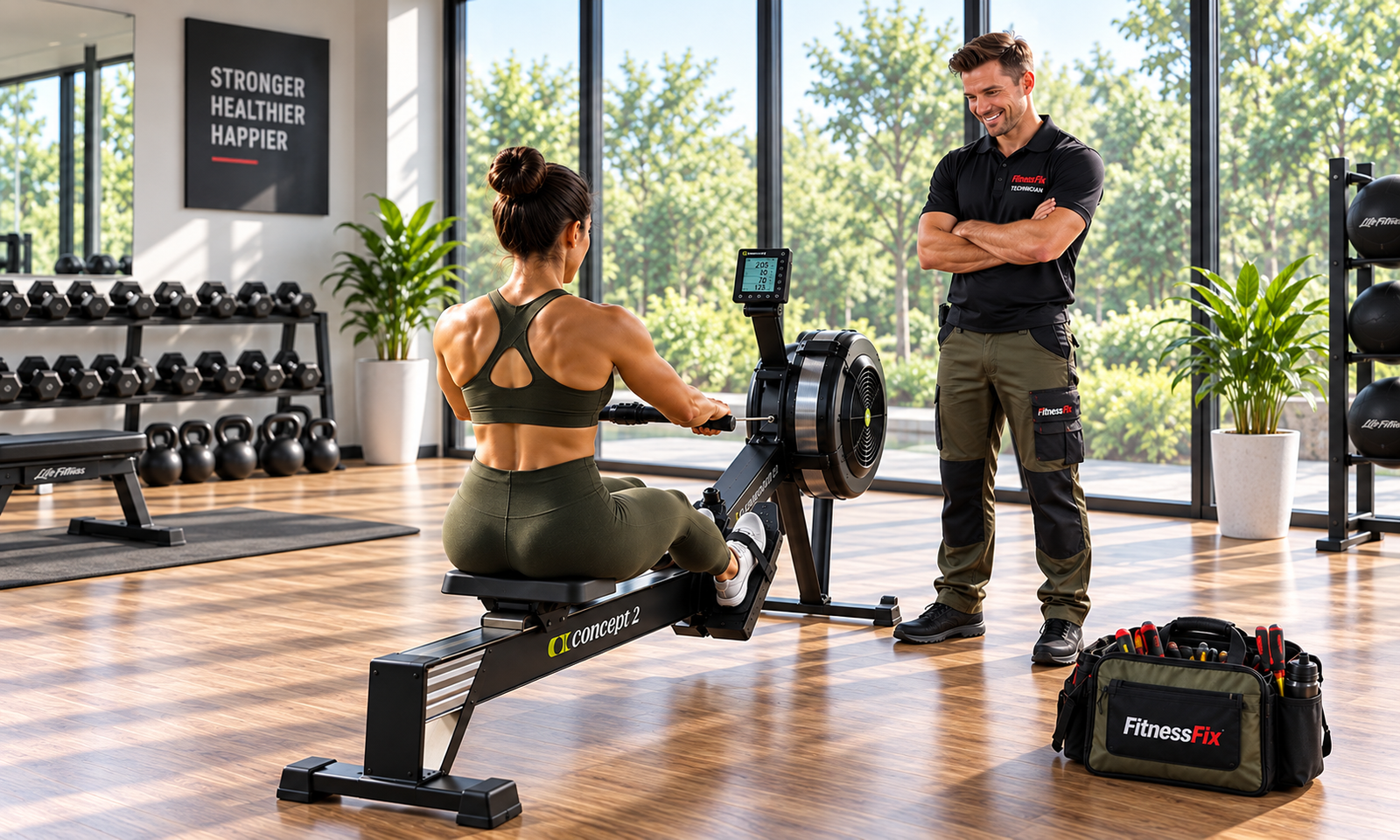 FitnessFix technical service at a fitness facility